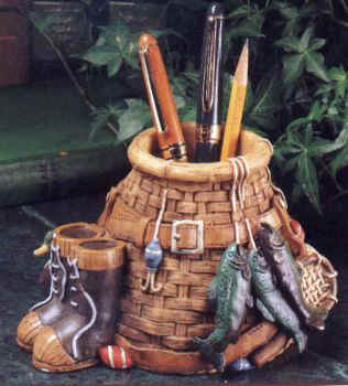 Fishing Basket Pen and Pencil Holder