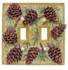 Pinecone Lodge Double Switch Plate